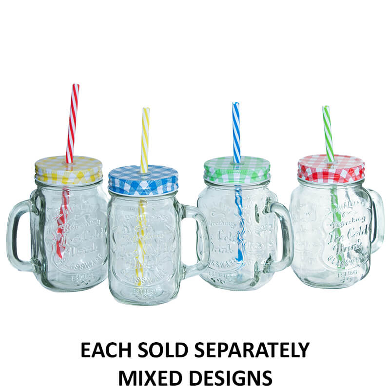 Glass - Milkshake Jar Handle 450ml