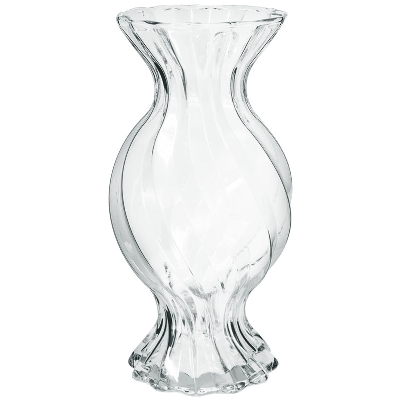 Glass - Clear Twisted Vase 35cm