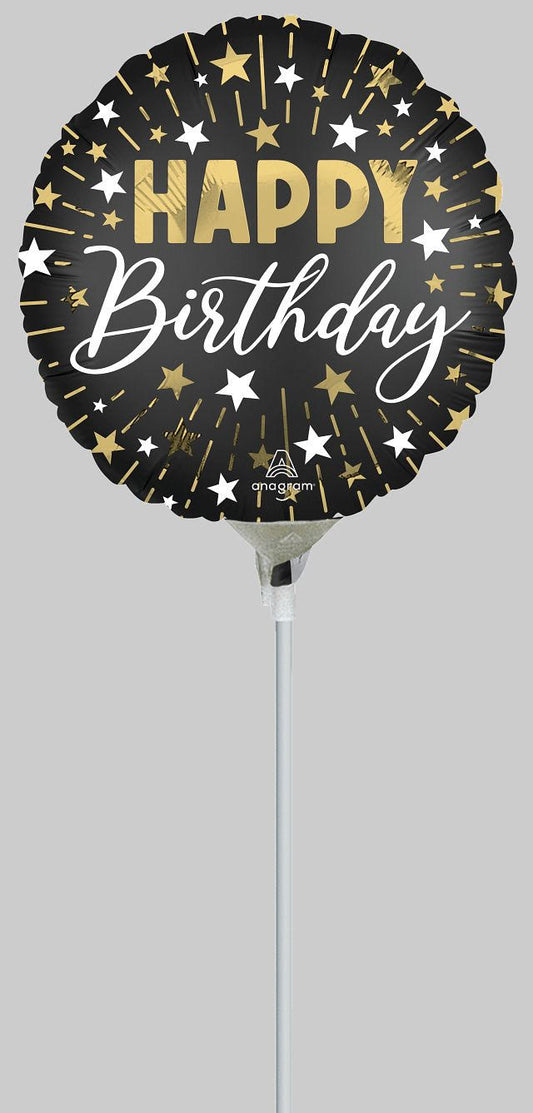9 inch balloon inflated - Black HB