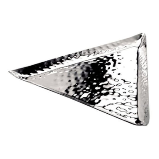 Steel - Trangular Hammered Platter
