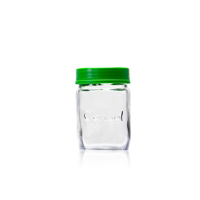Glass - 250ml Preserve Jar Ring Green Lid