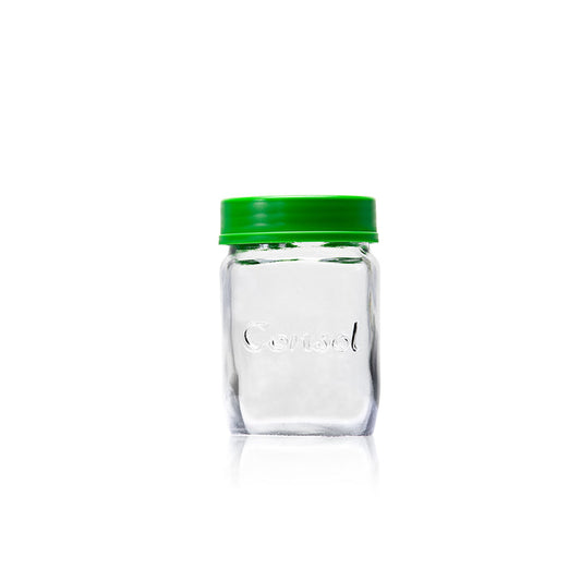 Glass - 250ml Preserve Jar Ring Green Lid