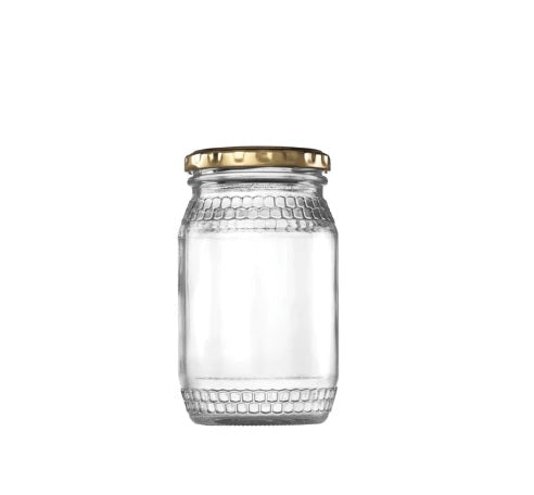 Glass - 352ml Honey Jar & 63 RTO Gold