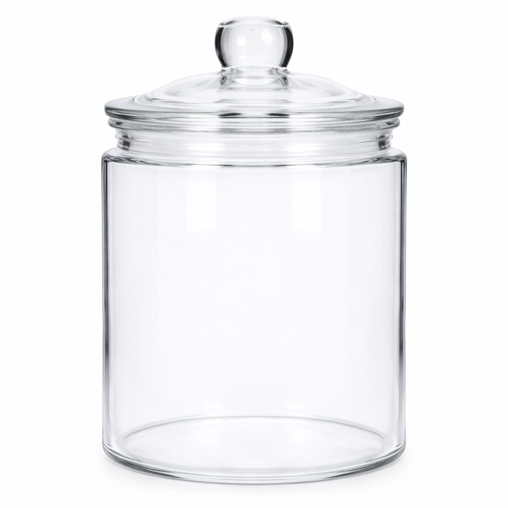 Glass - Canister - Round Glass & Lid, 2lt