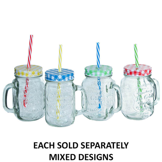 Glass - Milkshake Jar Handle 450ml