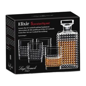 Glass - 5 pc Whiskey Set - Elixir - Luigi Bormioli