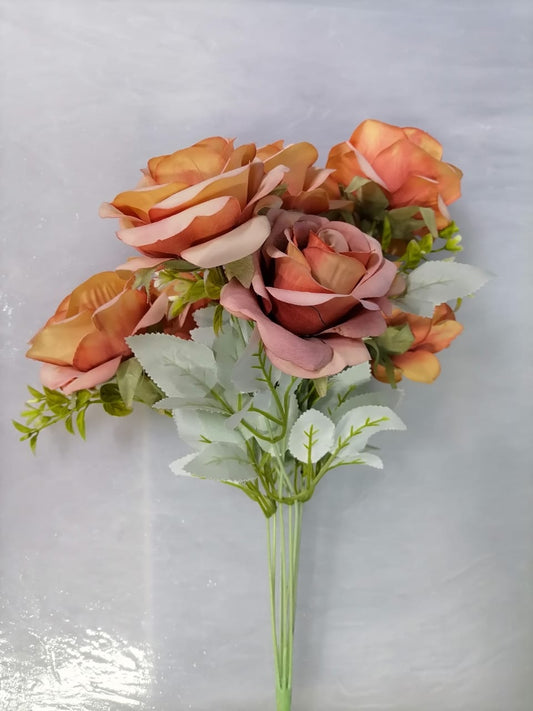Flower P - Dusk Orange Rose - Bunch