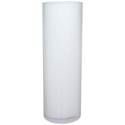 Glass - Cylinder - White 30x10cm
