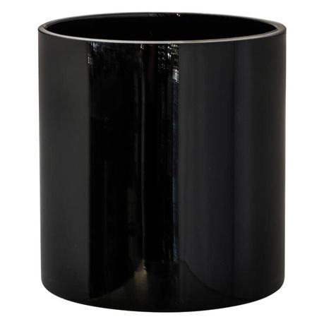 Glass - Cylinder - Black 15x15cm