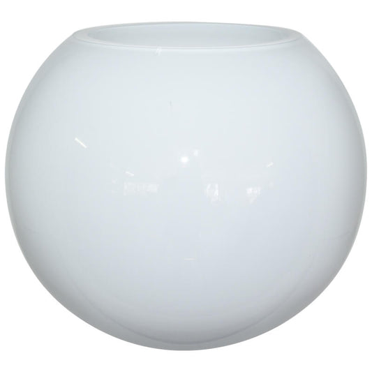 Glass - White Bubble Ball Vase 17x20cm