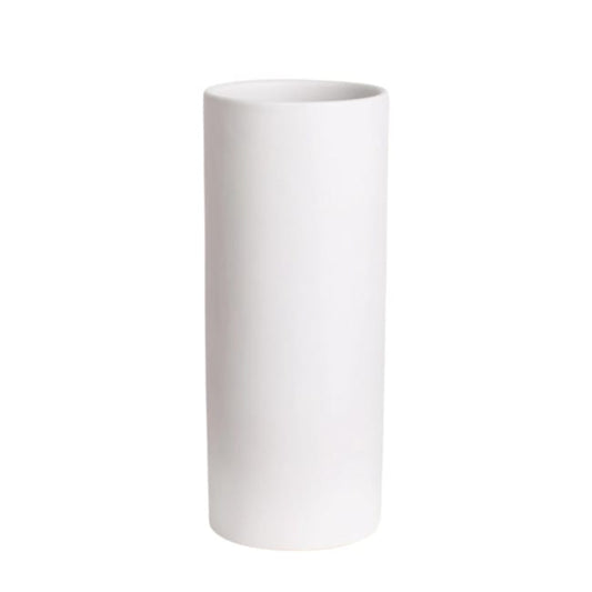 Glass - Cylinder - White 20x10cm