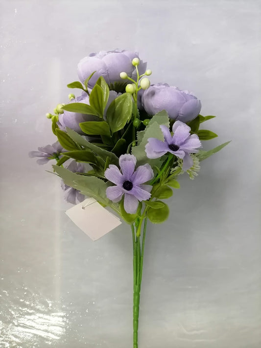 Flower P - Purple & green bunch