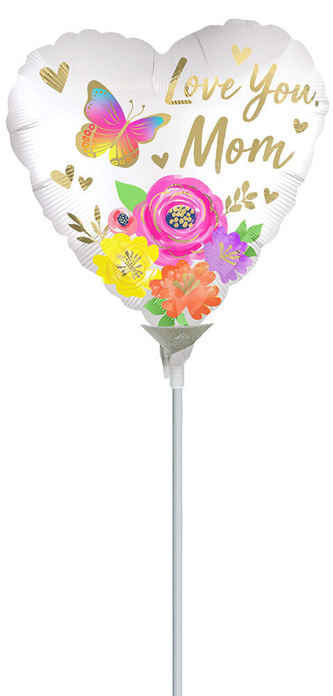 Balloon - 9:Love You Mom Satin Floral