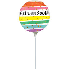 Balloon - 9:Get Well Bold Stripes