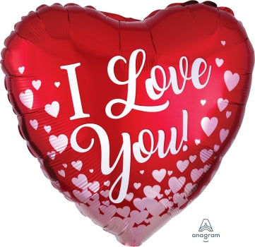 Balloon - 18:Red I Love You Rose Gold Hearts