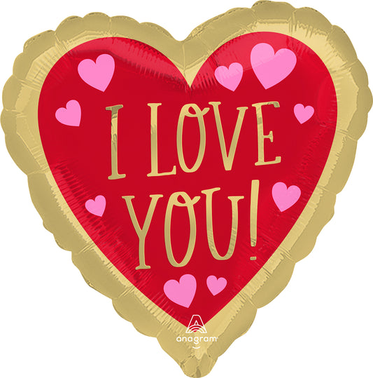 Balloon - 18:Love You Red & Gold