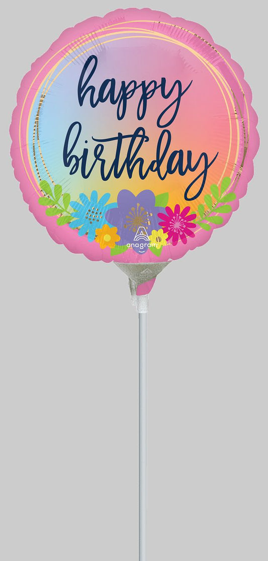 Balloon - 9:Happy Birthday Pink Flower Bouquet