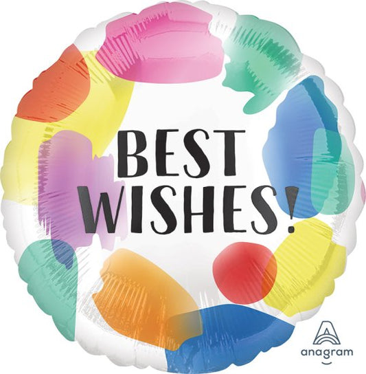 Balloon - 18:Best Wishes Painted Swoosh