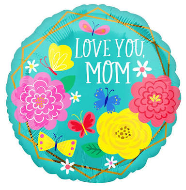 Balloon - 18:Mom Pretty Flowers & Butterflies