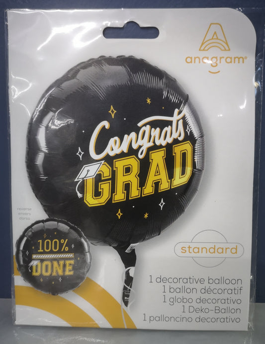 Balloon - 18: Congrats Grad 100% Done